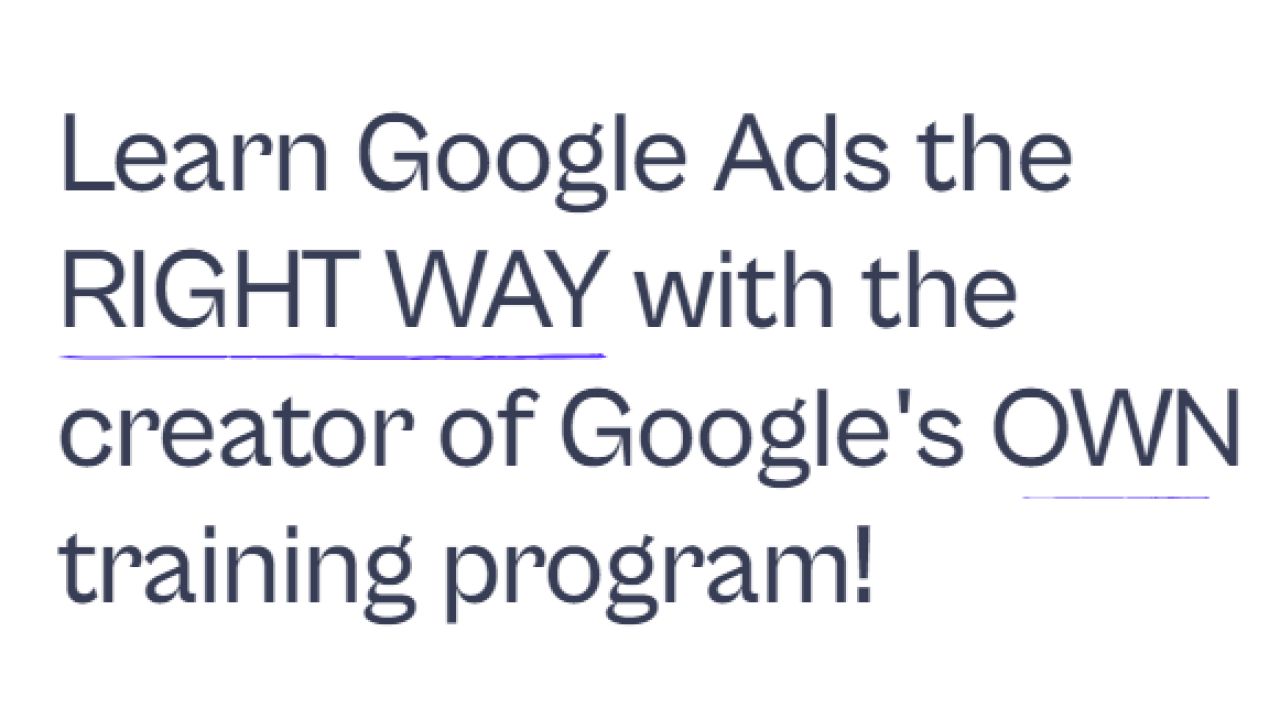 Oliver – Google Ads Masters – Learn Google Ads the RIGHT WAY